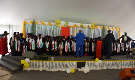 Collation des grades académiques à l’Université Chrétienne Bilingue du Congo, UCBC/Beni pour l’année académique 2018-2019 ce Samedi 03 Aout 2019.